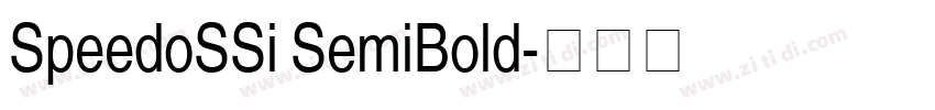 SpeedoSSi SemiBold字体转换